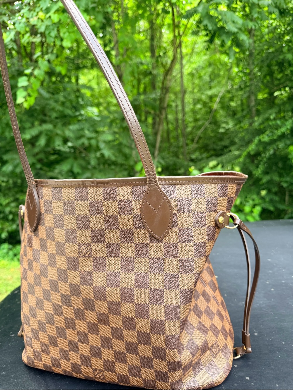 Louis Vuitton Brown Checkered Canvas Tote - Classic Damier. - Picture 2 of 7
